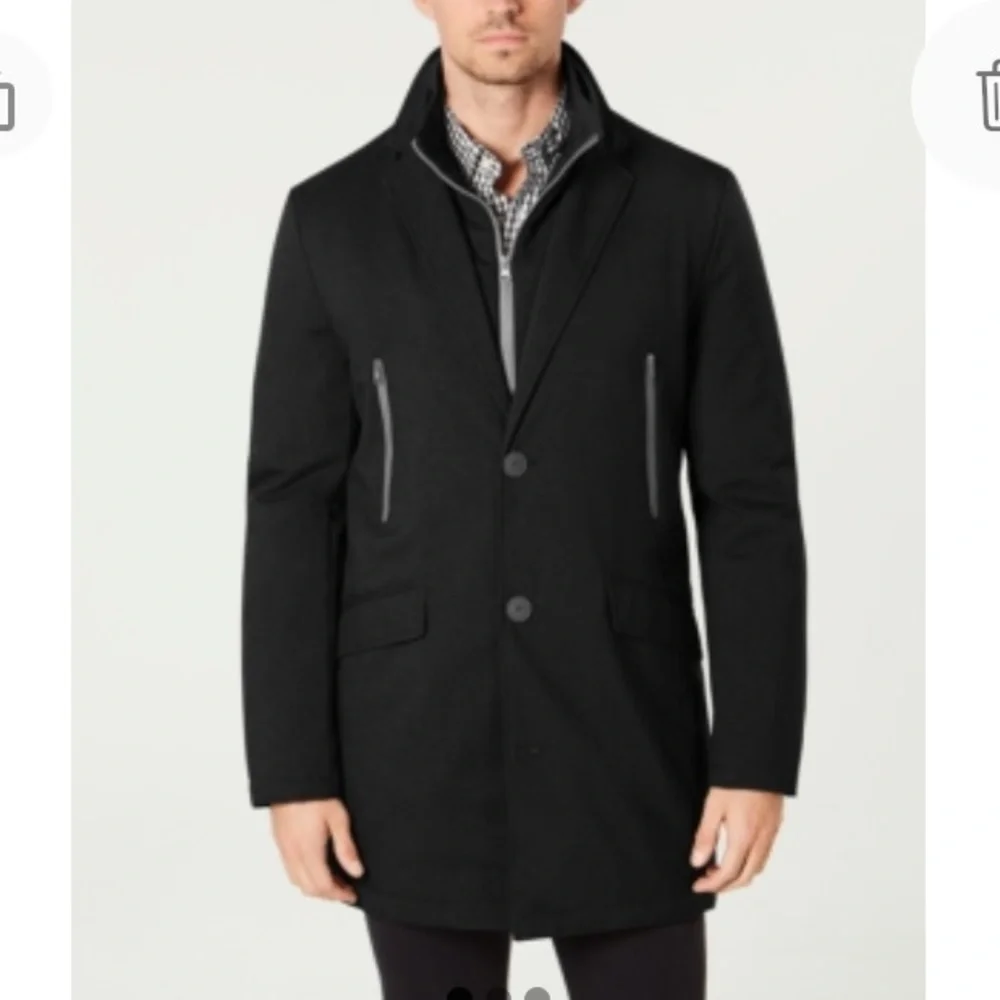 NEW Tommy Hilfiger All Weather Robert Raincoat Removable Lining, Size XL, Black